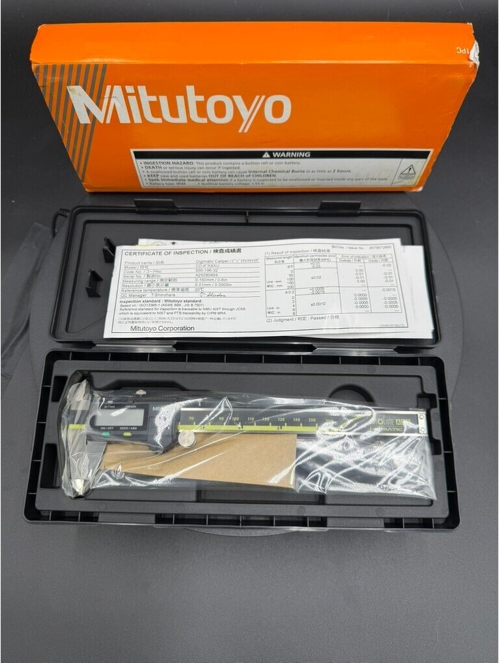 Mitutoyo CD‑6” ASXU Digital Caliper – 0‑150mm